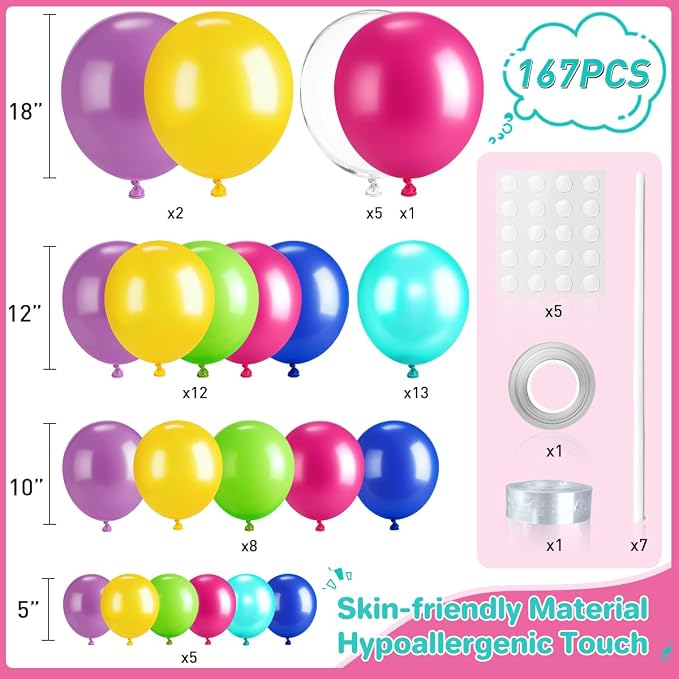 Colorful Rainbow Balloon Garland Arch Kit - Image 2