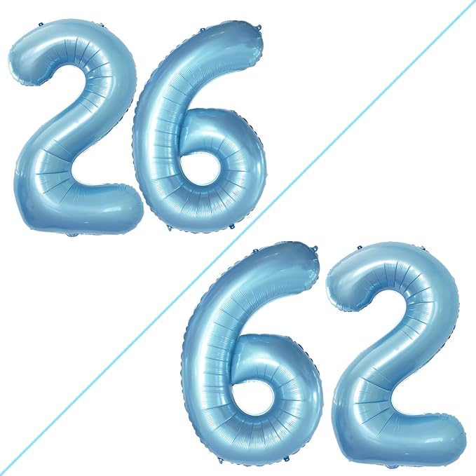 Number 26 Balloons for 26th Birthday Party Decorations, 42 Inch Jumbo Foil by GOER