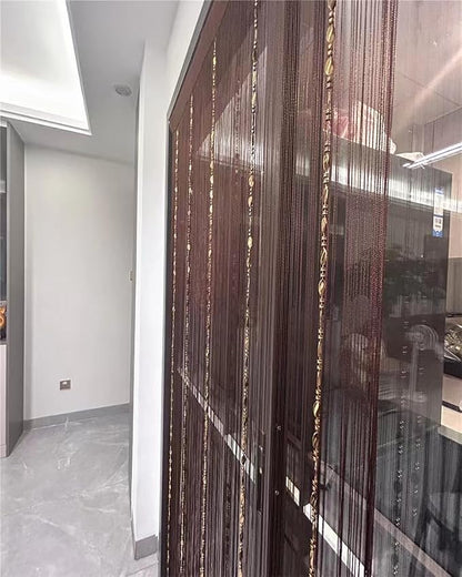 ave split 100cmX200cm Decorative Door String Curtain Beads Wall Panel Fringe - Image 6
