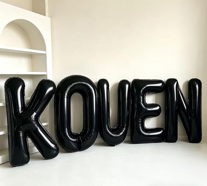 40 Inch Black Letter E Foil Balloon, Large Jumbo Mylar Helium Alphabet Balloon - Image 6