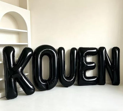 40 Inch Black Letter E Foil Balloon, Large Jumbo Mylar Helium Alphabet Balloon - Image 6