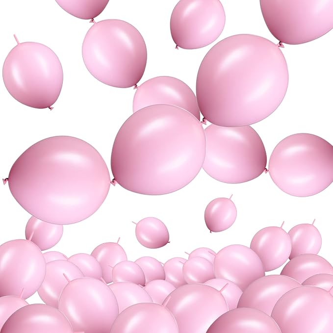 100 Pcs Link Balloon Quick Linking Latex Connected Balloons Linkable by Meanplan
