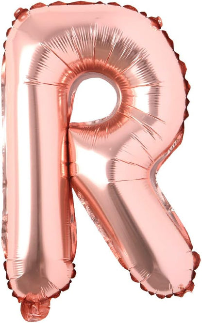 16" inch Single Rose Gold Alphabet Letter number Balloons Aluminum Hanging Foil by REIANS