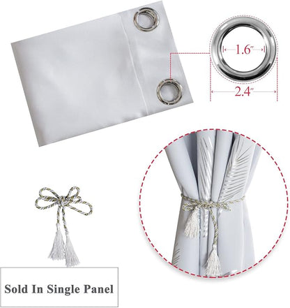 Greyish White Window Curtain for Sliding Door 80W x 84L Inch Long Room - Image 7