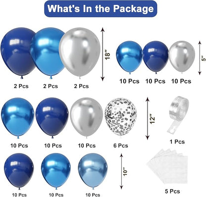 Blue Balloon Arch Kit, Graduation Decoration - Image 2