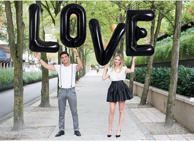 TONIFUL 40 Inch Large Black L Letter Balloon - Image 5