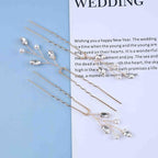 3 Pieces Pearl Crystal Bridal Hairpins Gold rhinestone wedding hairpins headpiece Tiny Pearl Hair Pins Decorative Prom Accessory for Women Wedding Hairstyles
