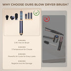 Blow Dryer Brush 5 in 1, Negative Ion Hair Dryer Brush Set Upgrade Hot Air Brush Air Styler Curling Wrap Air Curler, Curling Iron Hair Styling Tools As A Gift for Straight/Curl/Drying/Smoothing