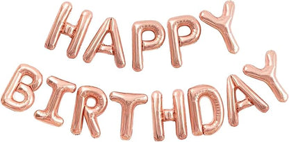 CANREVEL Happy Birthday Banner 13pcs 16 Inch Mylar Foil Letters Sign Balloons by CANREVEL