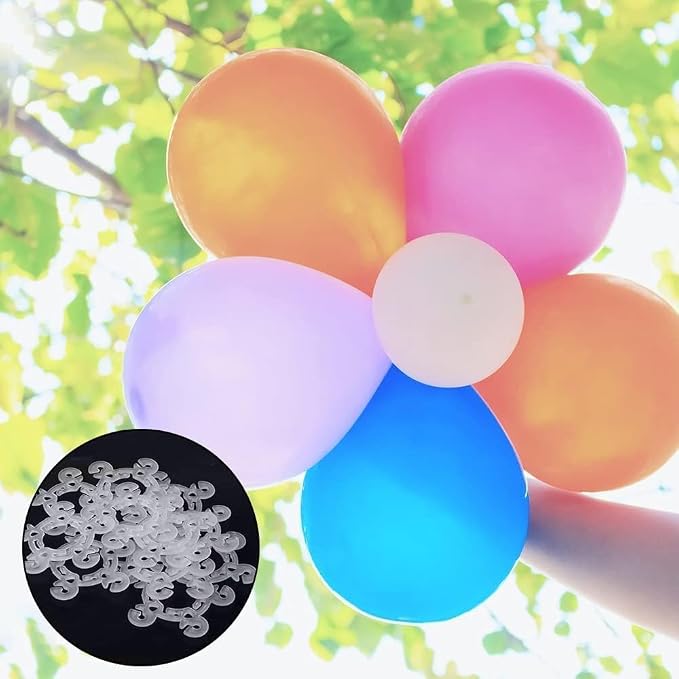 120 Pieces Clips for Balloon Arch, Balloon Arch Bracket Buckle, Flower Shape - Image 4