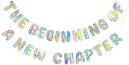 Iridescent The Beginning of a New Chapter Banner, Holographic Pre-Strung Party by Unknown