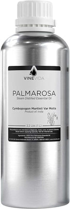 VINEVIDA Palmarosa Essential Oil - 32 oz - Undiluted - DIY Candle Scents - Bulk for Soap Making & Skin Care