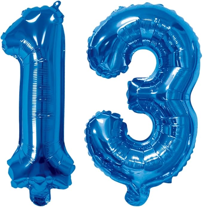 Number 13 Balloon Foil Mylar Balloons by YPSelected