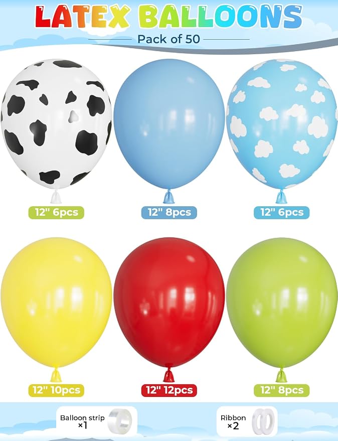 Red Yellow Blue Balloons, Lime Green Balloons, Colorful Latex Balloon - Image 3