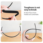 6 Pack No Pressure Headbands for Glasses Wearers - Flexible Non-Slip Hairbands, Matte Plastic with Teeth, for Women & Girls, Comfortable No Pressure, Ideal for Daily Use, Makeup & More
