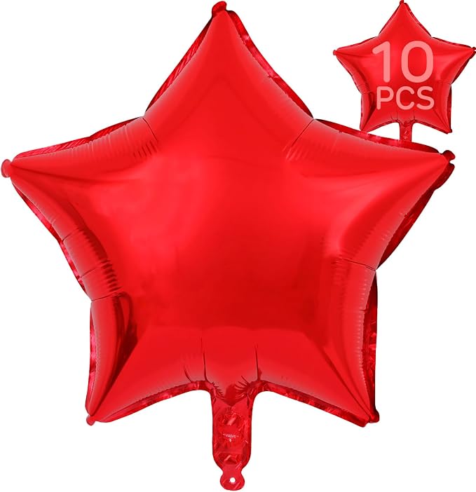 Red Star Balloons 18 Inch by VHUWE