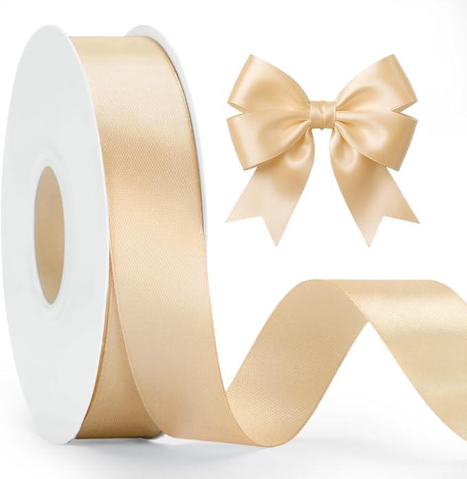 KINGLAKE Champagne Gold Satin Ribbon by KINGLAKE