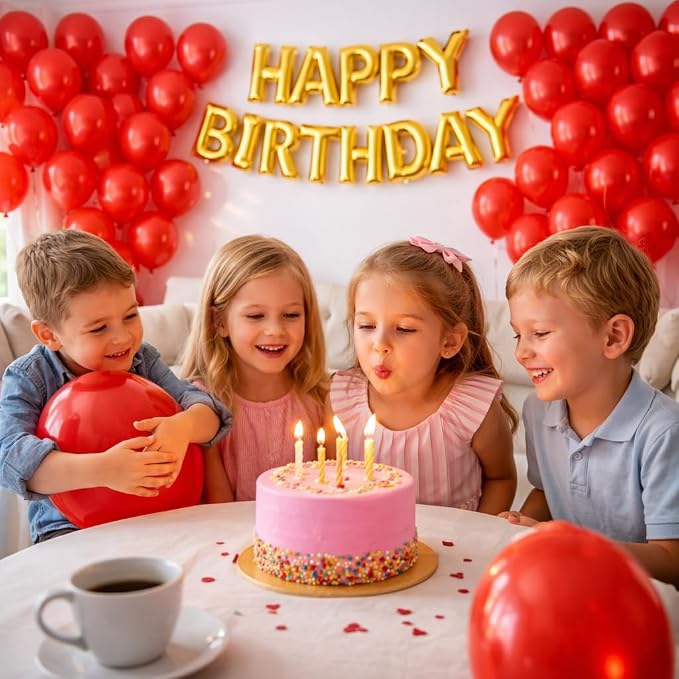 Red Balloons 100 Pack, 12 Inch Red Latex Balloons, Round Helium Balloons - Image 2