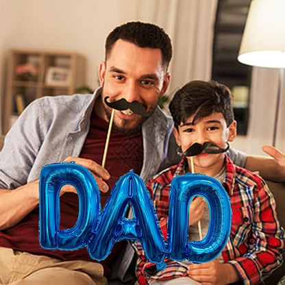 Blue Dad Balloons Letter Balloon Father's Day Balloon Conjoined Dad Foil - Image 4