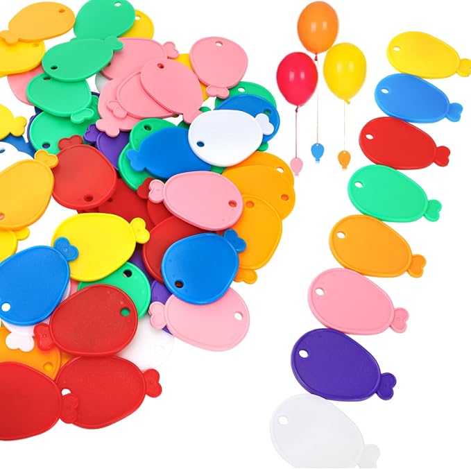 80 Pcs Plastic Balloon Weights, Reusable Colorful Balloons Pendants, Wedding by ELFULLY