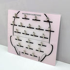 DNCG Hair Extension Holder Acrylic Board, Hair Extension Holder Board With Clip For Hairpieces, Wig Sectioning Display Grafting Plate, Hair Hanger, 1, light pink1