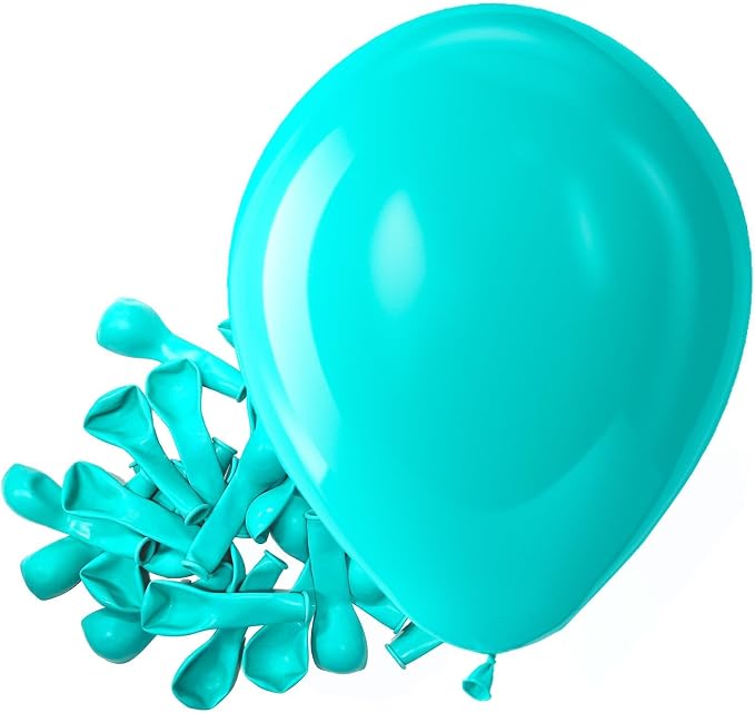 Bezente Teal Balloons Latex Matte Party Balloons 150 Pack 5 inch Small | by Bezente