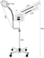 Professional 3 in 1 Facial Steamer Upgrade Esthetician Steamer with hot & Cold Nozzle 5X LED Magnifying Lamp Beauty Salon Spa