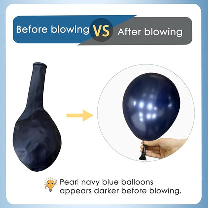 Navy Blue and Gold Confetti Balloons - Image 6