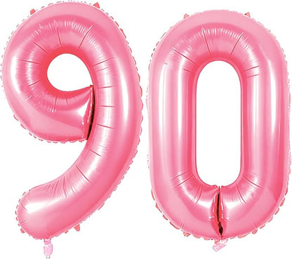 Number 90 Balloons for 90th Birthday Party Decorations, 0-100 Large No.90 by Joycard