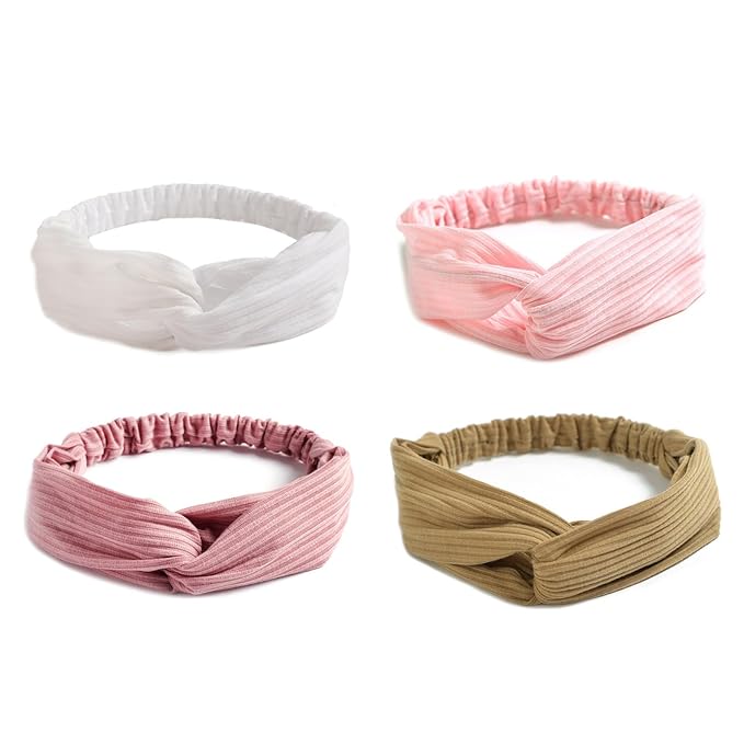 Elastic Knotted Headbands for Women Cloth Head Hair Bands for Women's Hair Non Slip Boho Wrap Twisted Hair Accessories