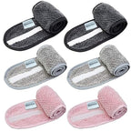Simnice 6 Pieces Spa Facial Headbands Adjustable Head Wraps for women,Makeup Shower Bath Facial Wraps Sports Headband Terry Cloth Adjustable Stretch Towel with Magic Tape
