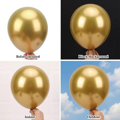 RUBFAC Metallic Gold Balloons 65pcs, 12 Inch Party Balloon - Image 3