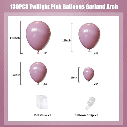 Dusty Purple Balloons Arch Kit, Graduation, Birthday Party Decorations - Image 3