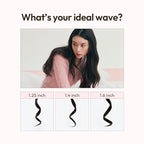 VODANA Professional GlamWave Ceramic Curling Iron, Long-Lasting Natural Curls, Instant Heat, Hair Curler, Curling Wand, Available in USA (1.4 inch, Creamy Blue)