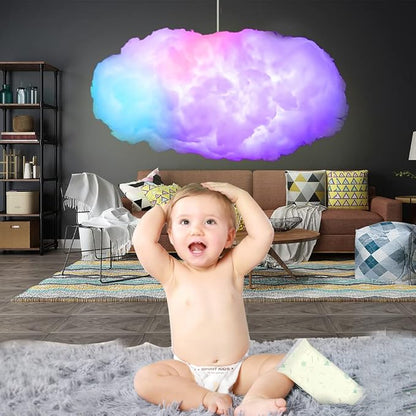 3D Big Cloud lightning Light Kit Music Sync Warm White Multicolor lightning - Image 6