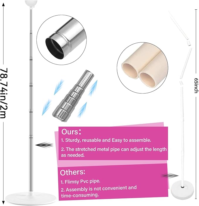 2 Sets Adjustable Balloon Column Stand Kit - Image 3