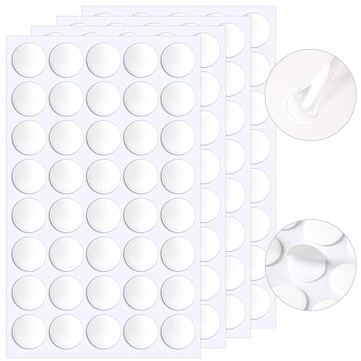 JANYUN 560 Pcs Adhesive Dots, 25 mm Round Putty Clear Sticky Tack by JANYUN
