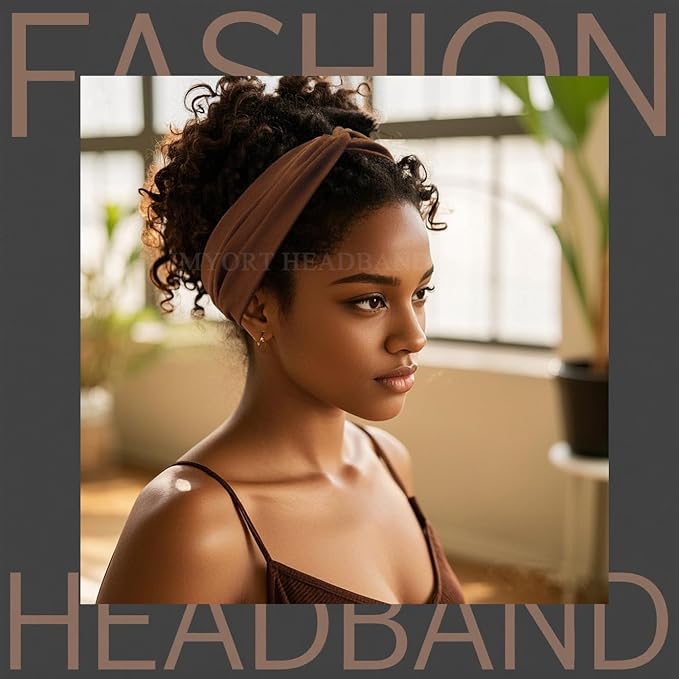 12 Pcs Wide Stretchy Headbands For Women Twist Knotted Headband Set Head Bands For Women’s Hair Band Soft Workout Yoga Accessories