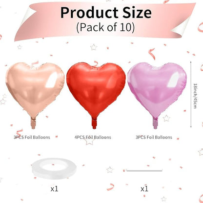 Rose Gold & Pink Heart Balloons - Image 2