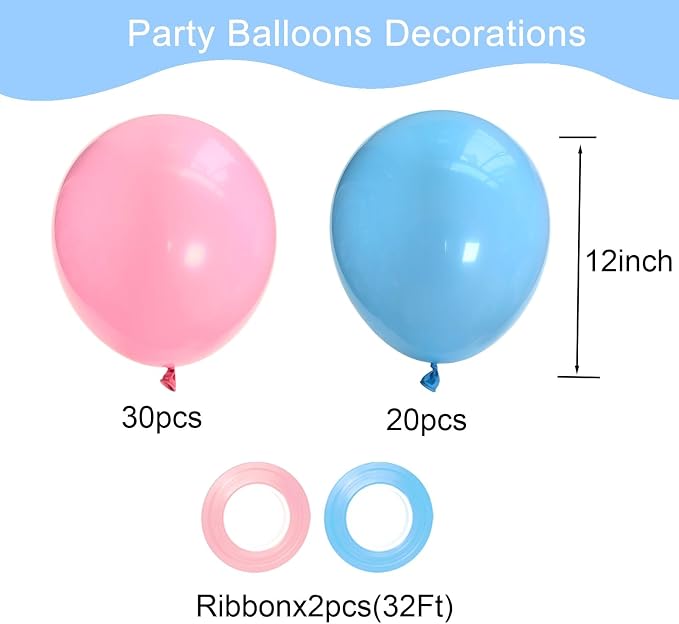 Pink and Blue Balloons - Image 2