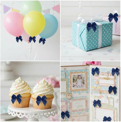 100 Pcs Mini Bows + 100 Glue Dots, - Image 4