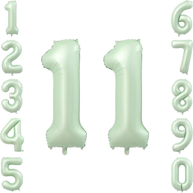 Olive Green Number 11 Balloon 40 Inch, Wall Display by Unknown