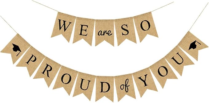 Graduation Burlap Banners We are So Proud of You Banners 2026 Congrats Grad | by SDKI