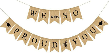 Graduation Burlap Banners We are So Proud of You Banners 2026 Congrats Grad | by SDKI