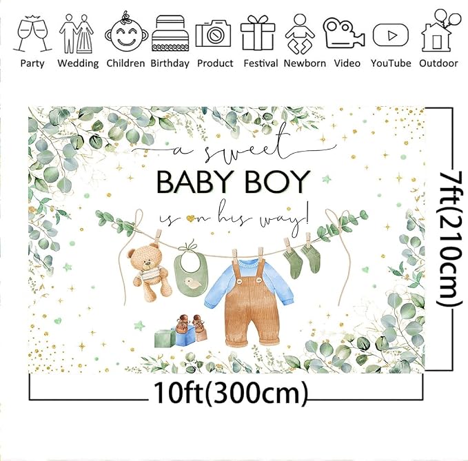 Mocsicka Sweet Baby Girl Backdrop Princess Pink Greenery Decoration - Image 2
