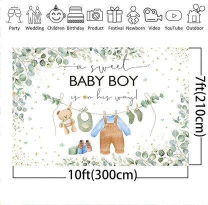 Mocsicka Sweet Baby Girl Backdrop Princess Pink Greenery Decoration - Image 2