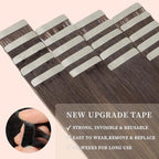 14 Inch 20pcs Tape in Hair Extensions Human Hair Tape ins Human Hair Extensions Balayage Brown to Dirty Blonde Hair Extensions Real Human Hair Tape in(2/6/18K#, 14 Inch)