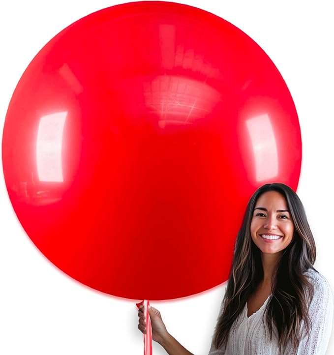 PartyWoo Red Balloons 4pcs Red Helium Latex Balloons 36 Inch | Birthday by PartyWoo
