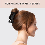 Kitsch Large Claw Clip for Thick Hair | Rubberized Finish for Easy-Grip, Electroplated Springs | Big Hair Clips for Updos Hairstyle | Ideal Gifts for Women - Black, 1pc