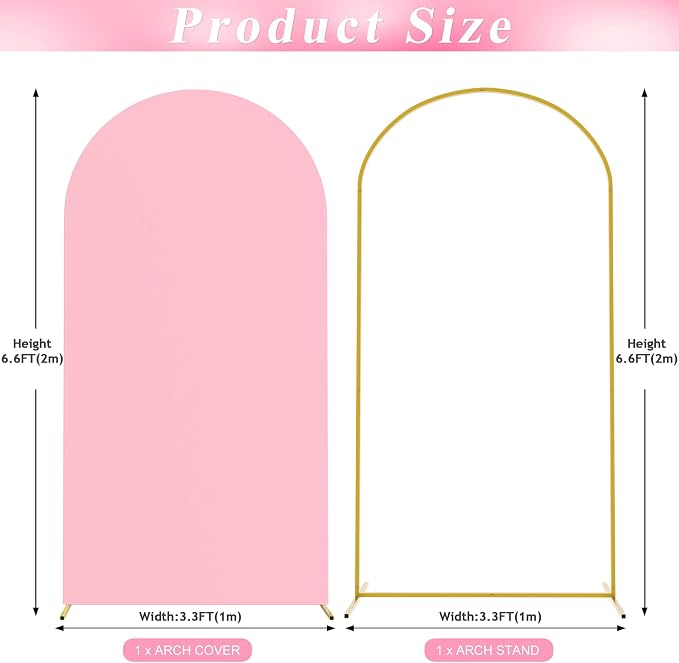 6.6FT Arch Backdrop Stand and Cover Set, Arch Stand - Image 2
